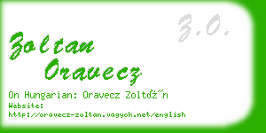 zoltan oravecz business card